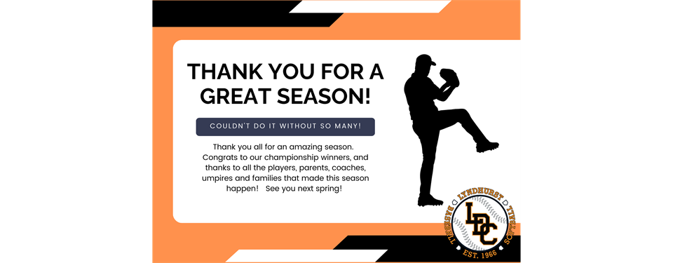 Thanks for a GREAT 2023 Season!
