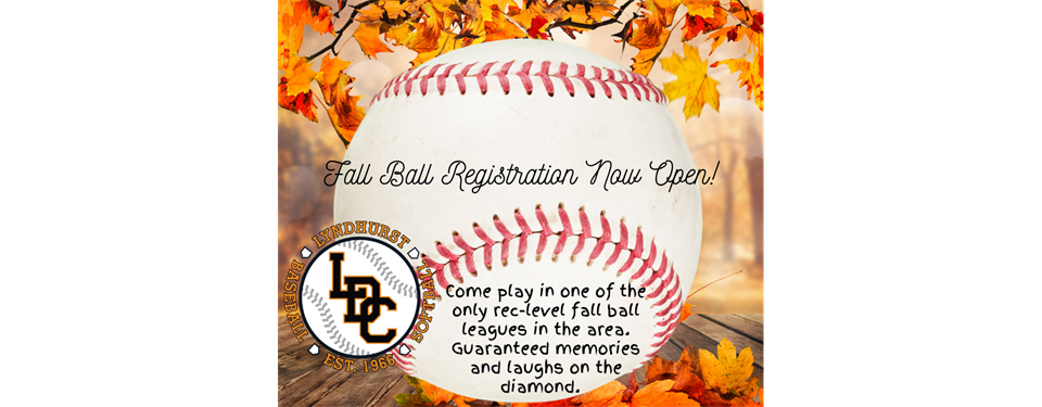 Fall Ball Registration Now Open